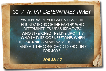 God’s Calendar and determination of time as told in JOB 38:4-7